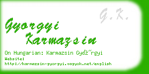 gyorgyi karmazsin business card